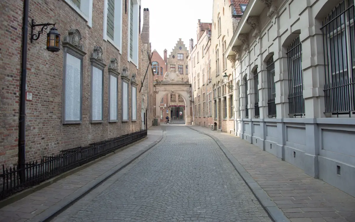 Rue paisible avec maisons en Belgique